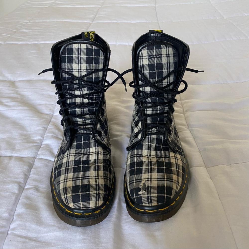 Dr Marten Plaid Boots - size 8